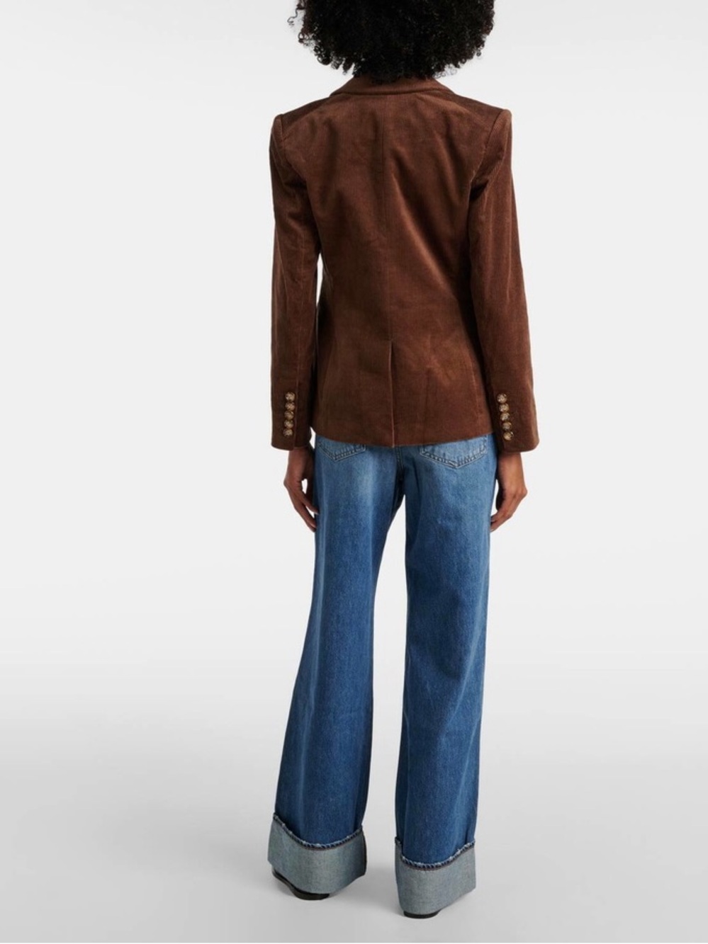 Veronica Beard Reagan Corduroy Dickey Blazer Brown Size 6 Dark Cocoa - Picture 13 of 16